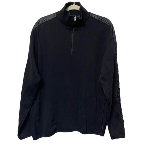 HUGO BOSS Sondrio Mock Neck Quarter Zip Pullover L - Picture 2 of 10